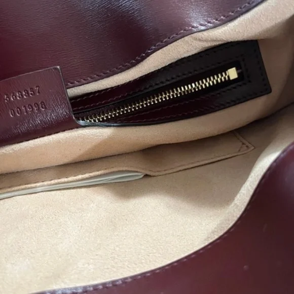 New Authentic Gucci Medium GG Canvas & Leather Shoulder Bag - Picture 10 of 11
